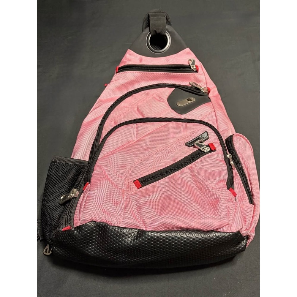 Ful Pink Sling Backpack Crossbody Daypack Travel Hiking Organizer Bottle Pocket